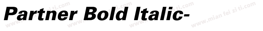 Partner Bold Italic字体转换